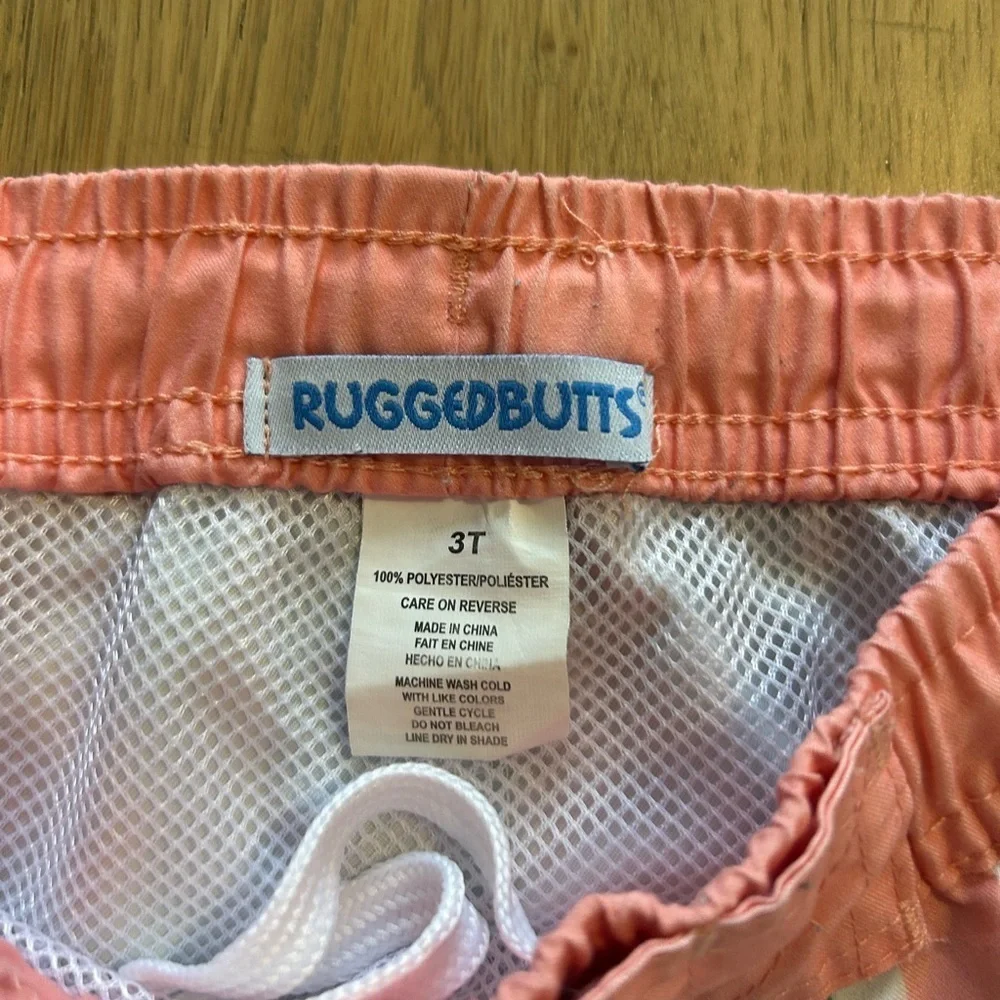 RuggedButts Boys Striped Swim Trunks